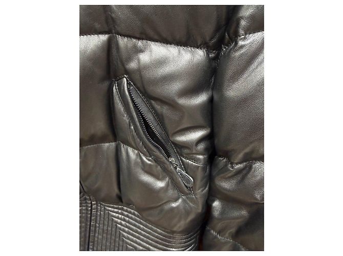 Alexander McQueen Schwarze Leder-Steppjacke Sz.40 Gebraucht - Ansicht 4