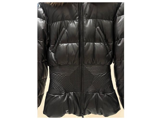 Alexander McQueen Schwarze Leder-Steppjacke Sz.40 Gebraucht - Ansicht 7