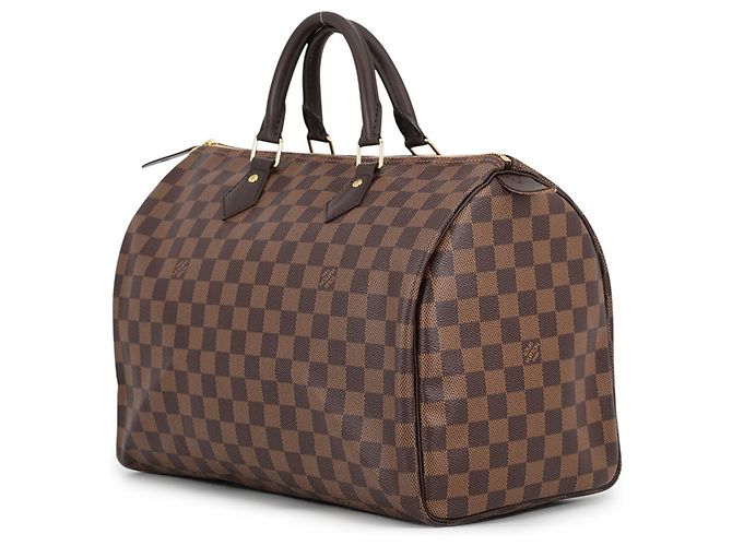 Borsa Louis Vuitton Damier Ebene Speedy 35 Rosso - vista 2