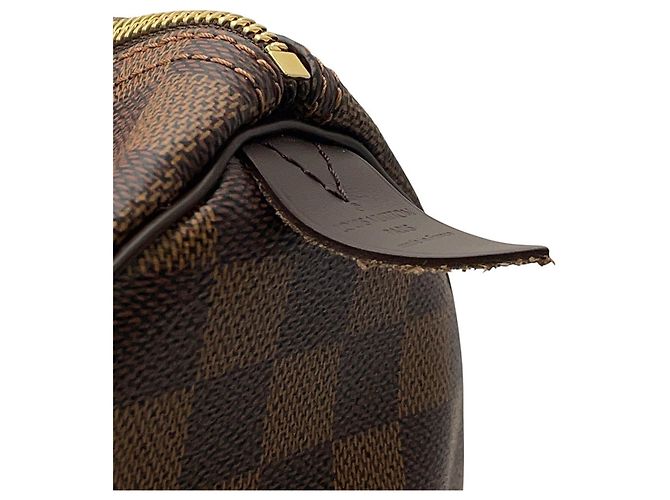 Borsa Louis Vuitton Damier Ebene Speedy 35 Rosso - vista 9