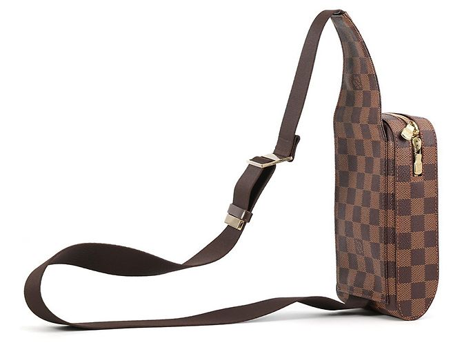 Borsa a tracolla Louis Vuitton Damier Ebene Geronimos N51994 Marrone - vista 2