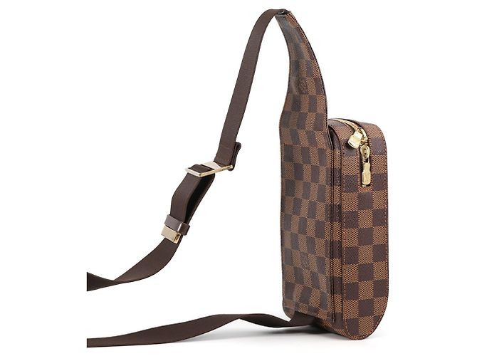 Borsa a tracolla Louis Vuitton Damier Ebene Geronimos N51994 Marrone - vista 3