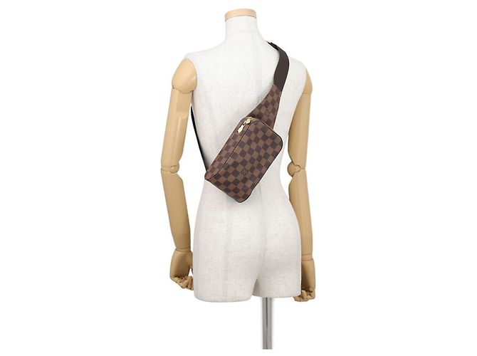 Borsa a tracolla Louis Vuitton Damier Ebene Geronimos N51994 Marrone - vista 5