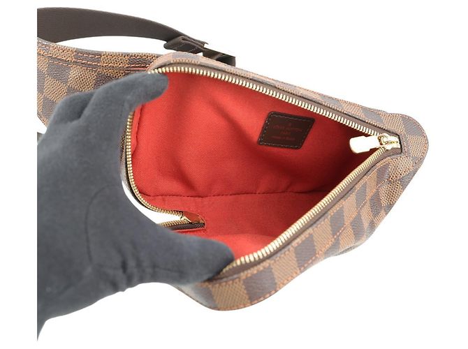 Borsa a tracolla Louis Vuitton Damier Ebene Geronimos N51994 Marrone - vista 6