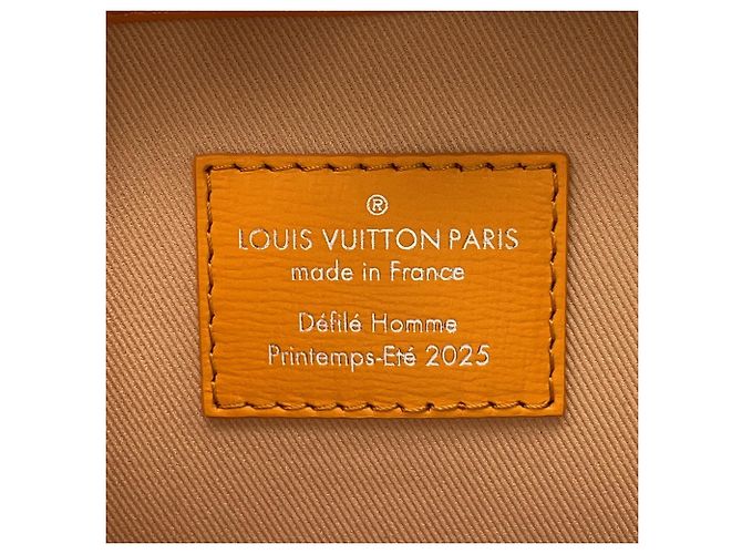 Borsa a pochette Louis Vuitton in pelle Saffron D'oro - vista 13
