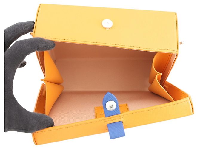 Borsa a pochette Louis Vuitton in pelle Saffron D'oro - vista 6
