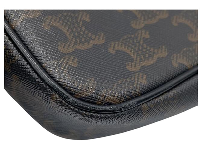 Céline Borsa Celine Triomphe Horizontal Medium Marrone - vista 10