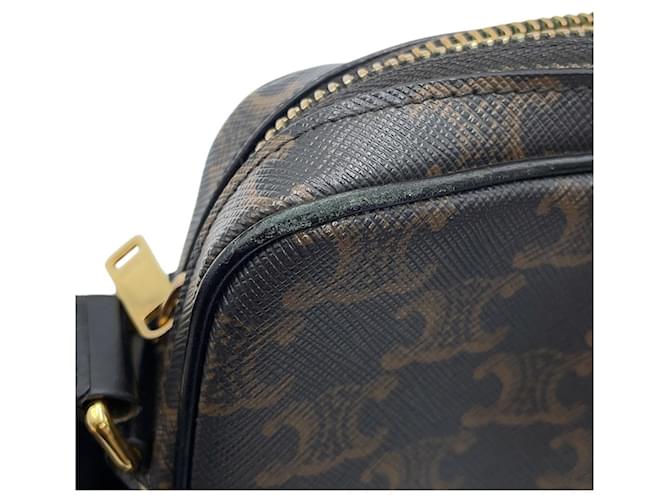 Céline Borsa Celine Triomphe Horizontal Medium Marrone - vista 11