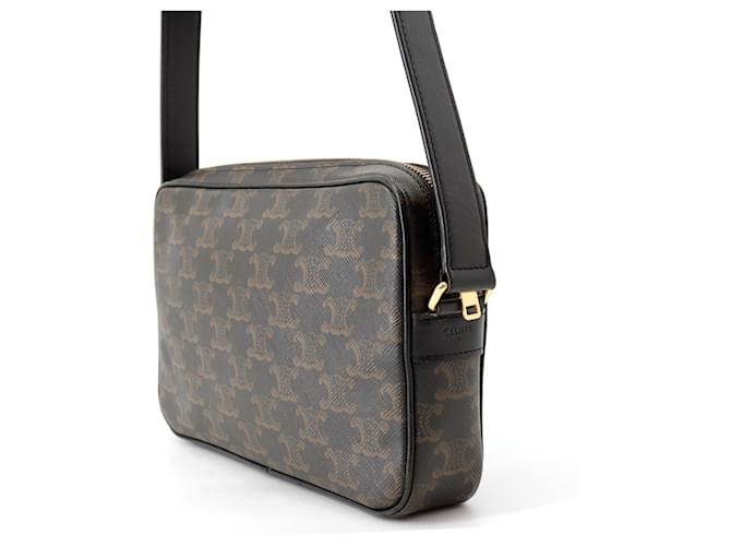 Céline Borsa Celine Triomphe Horizontal Medium Marrone - vista 2