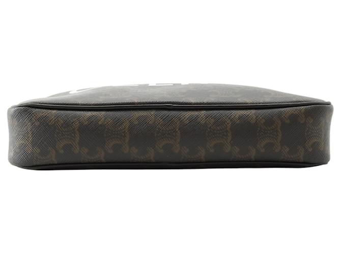 Céline Borsa Celine Triomphe Horizontal Medium Marrone - vista 3
