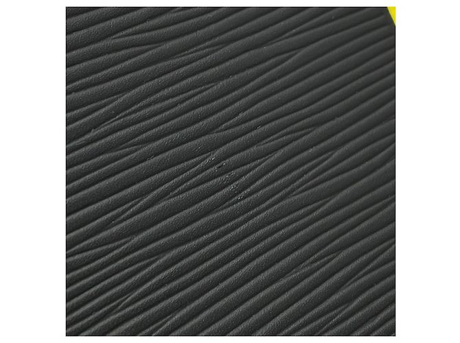 Pochette Louis Vuitton en cuir Epi Noir Jaune - vue 11