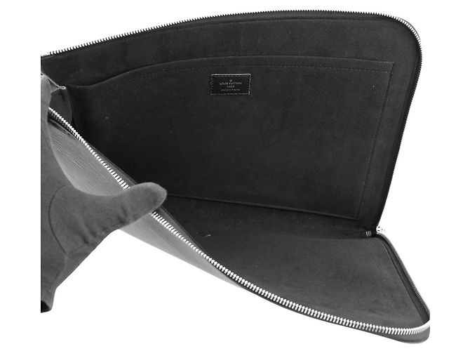 Pochette Louis Vuitton en cuir Epi Noir Jaune - vue 5