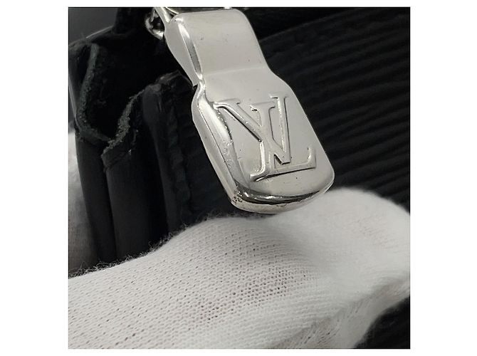 Pochette Louis Vuitton en cuir Epi Noir Jaune - vue 9