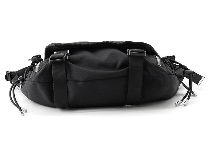 Céline Celine Sac Banane Trekking Small Belt Canvas 116362DMT Noir - vue 4
