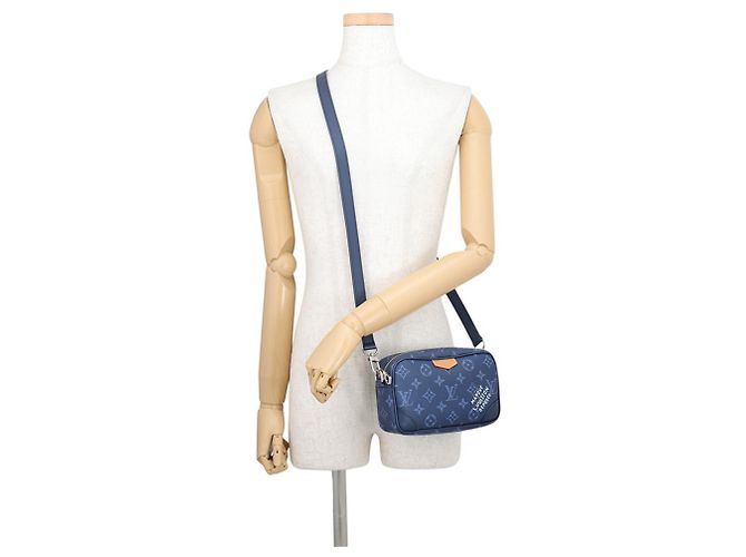 Sac à épaule Louis Vuitton Monogram Heritage Trocadero Bleu - vue 4