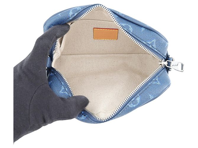Sac à épaule Louis Vuitton Monogram Heritage Trocadero Bleu - vue 5