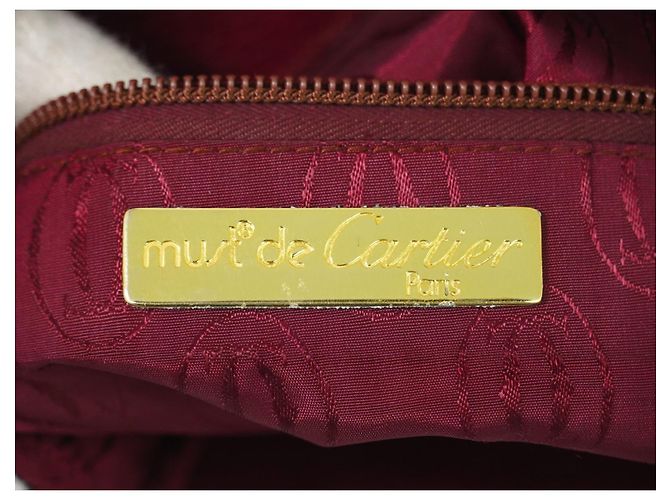 Cartier Vintage must de Cartier Leather Bordò - vista 5