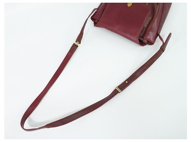 Cartier Vintage must de Cartier Leather Bordò - vista 6