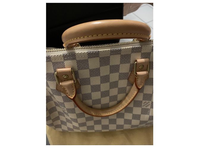 Borsa Louis Vuitton Speedy 35 Damier Azur Damier ebene - vista 5
