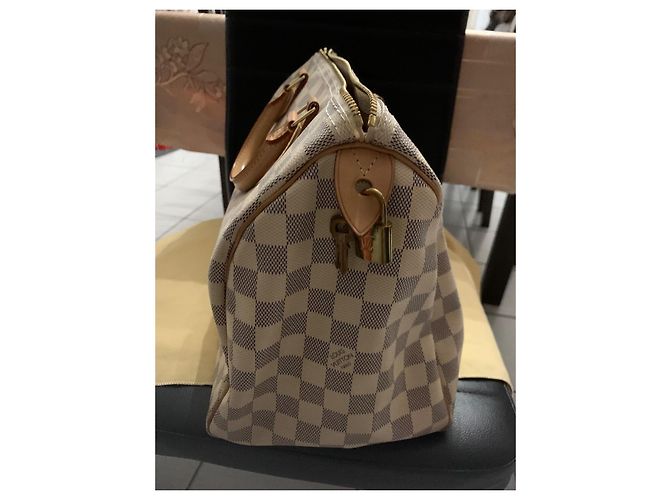 Borsa Louis Vuitton Speedy 35 Damier Azur Damier ebene - vista 7