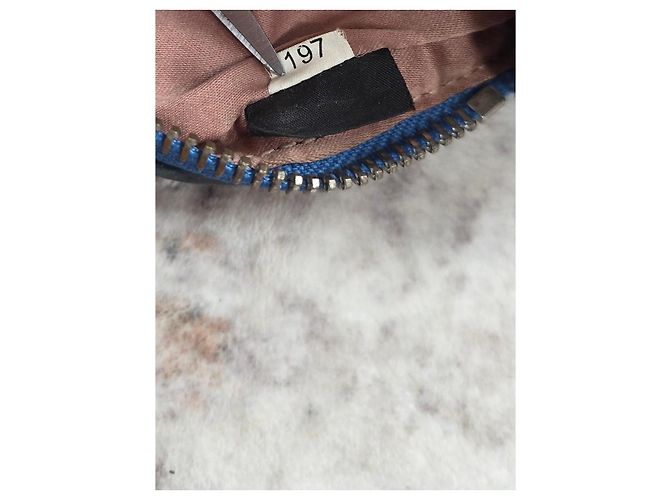 Borsa a mano Miu Miu in pelle blu borchiata - vista 14