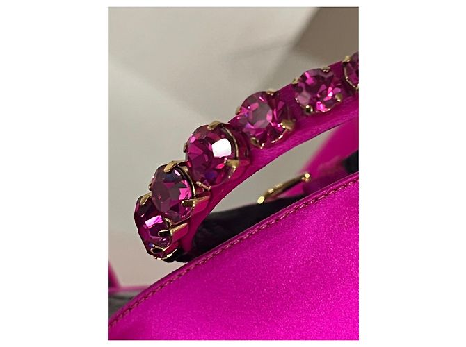 Décolleté Versace Medusa Aevitas in raso fucsia Rosa - vista 10