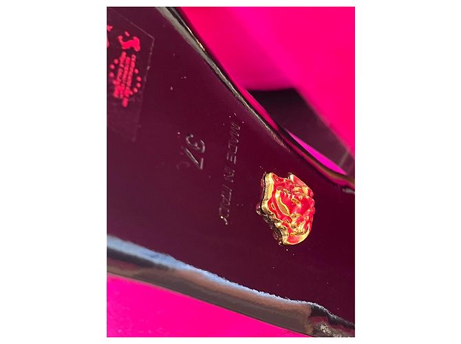 Décolleté Versace Medusa Aevitas in raso fucsia Rosa - vista 5