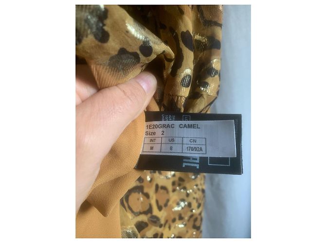 Ba&Sh Vestido largo con estampado de leopardo Camello - vista 7