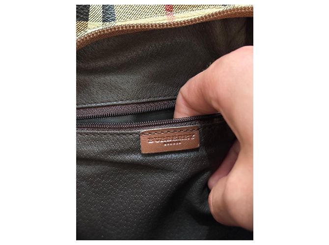 Zaino Burberry Haymarket Check Marrone Nero Bianco Rosso Beige - vista 10