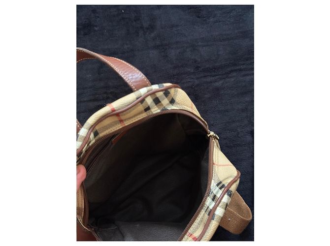 Zaino Burberry Haymarket Check Marrone Nero Bianco Rosso Beige - vista 11