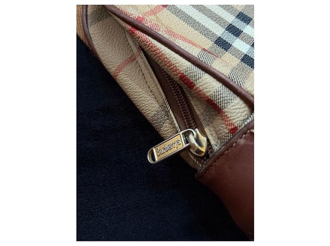 Zaino Burberry Haymarket Check Marrone Nero Bianco Rosso Beige - vista 4