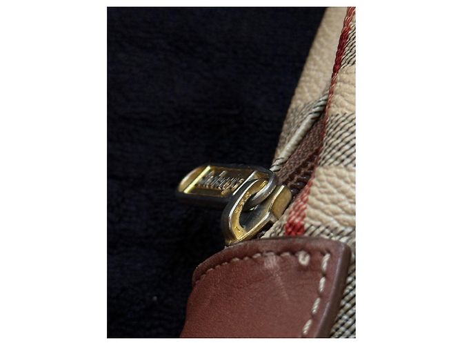 Zaino Burberry Haymarket Check Marrone Nero Bianco Rosso Beige - vista 5