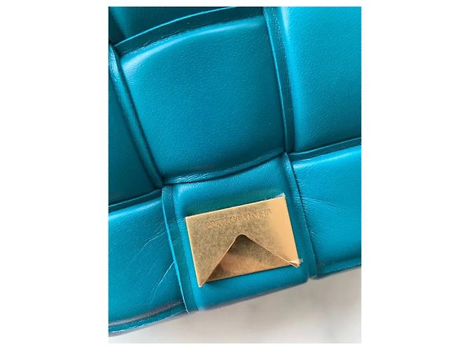 Borsa Bottega Veneta Cassette in pelle intrecciata Turchese - vista 5