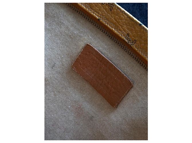 MCM Visetos Borsa Tote in Pelle Marrone - vista 5