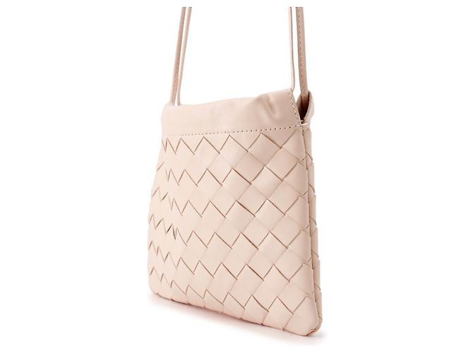 Borsa a tracolla in pelle rosa Bottega Veneta - vista 2