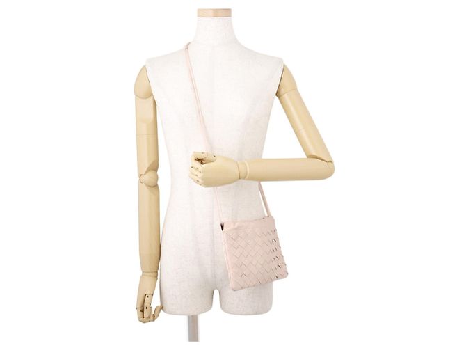 Borsa a tracolla in pelle rosa Bottega Veneta - vista 4