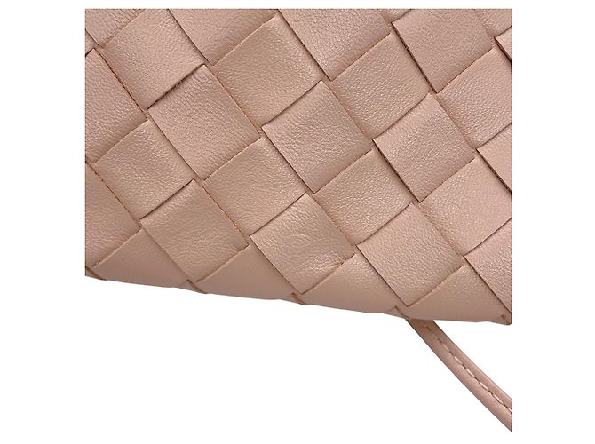 Borsa a tracolla in pelle rosa Bottega Veneta - vista 8