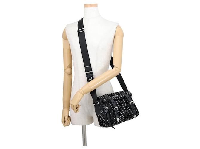Borsa a tracolla Prada in nylon nero - vista 4