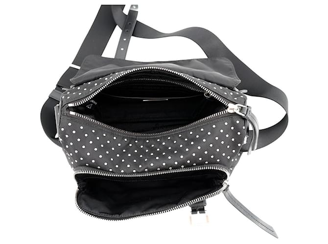 Borsa a tracolla Prada in nylon nero - vista 5