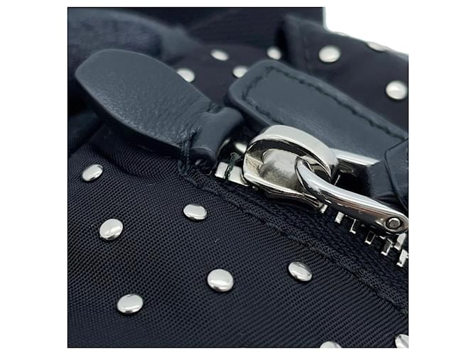 Borsa a tracolla Prada in nylon nero - vista 7