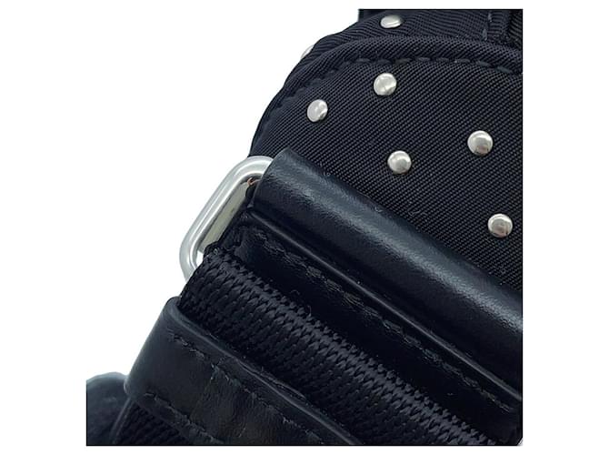 Borsa a tracolla Prada in nylon nero - vista 8