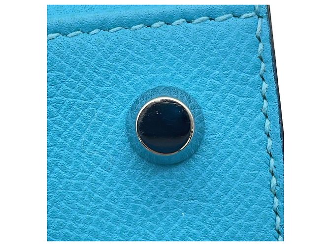 Hermès Borsa Hermes Kelly 25 in pelle Epsom Blue Nord - vista 12