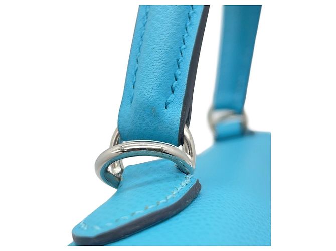 Hermès Borsa Hermes Kelly 25 in pelle Epsom Blue Nord - vista 14