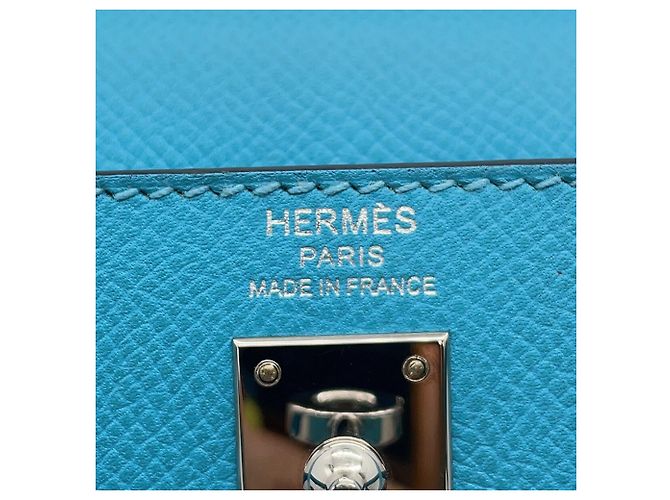 Hermès Borsa Hermes Kelly 25 in pelle Epsom Blue Nord - vista 18