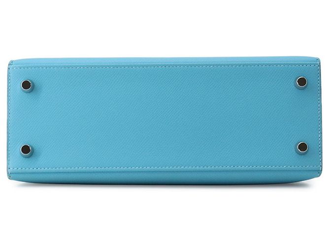 Hermès Borsa Hermes Kelly 25 in pelle Epsom Blue Nord - vista 3