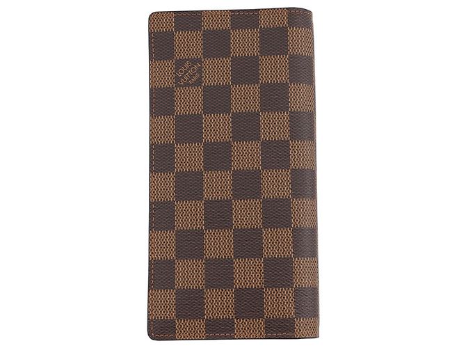 Louis Vuitton Damier Savanna Portefeuille Brazza Long Wallet Marrone - vista 3