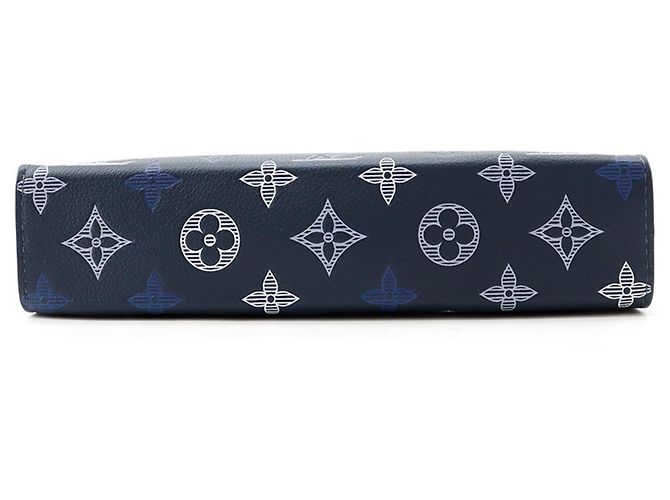 Borsa a tracolla Louis Vuitton Monogram Shadow Blu Blu navy - vista 3