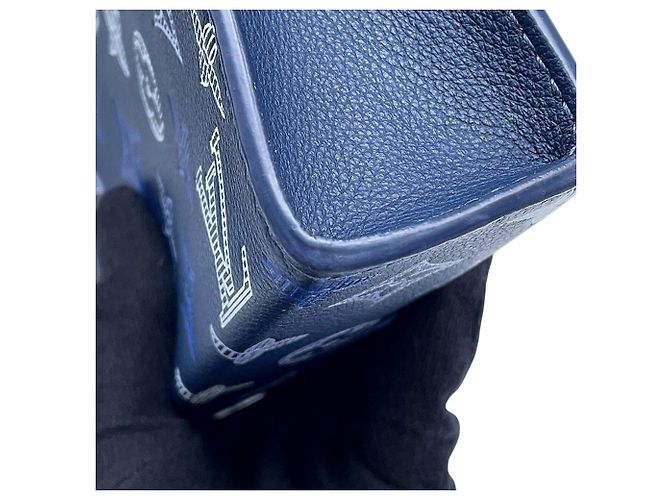Borsa a tracolla Louis Vuitton Monogram Shadow Blu Blu navy - vista 6