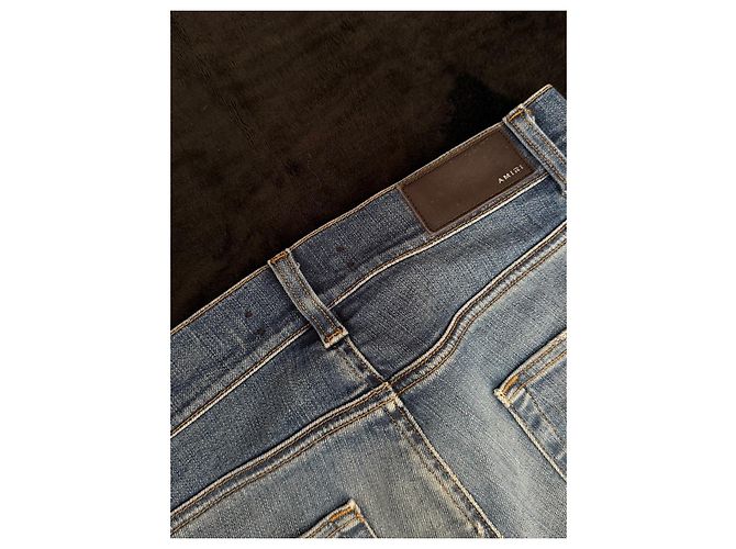 Jeans Slim Distressed Amiri da uomo Blu - vista 11