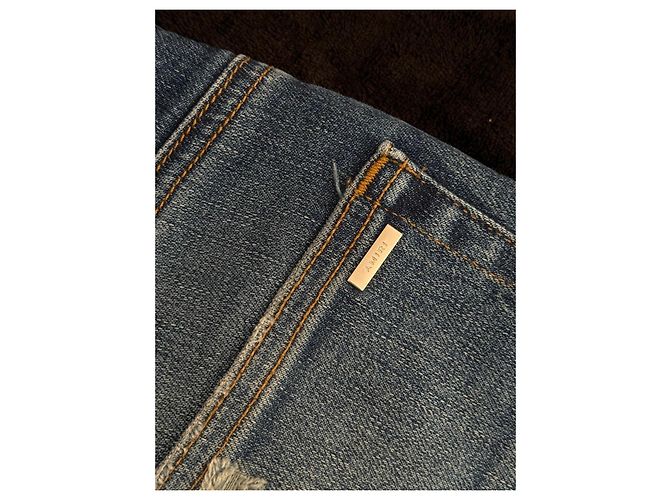 Jeans Slim Distressed Amiri da uomo Blu - vista 12